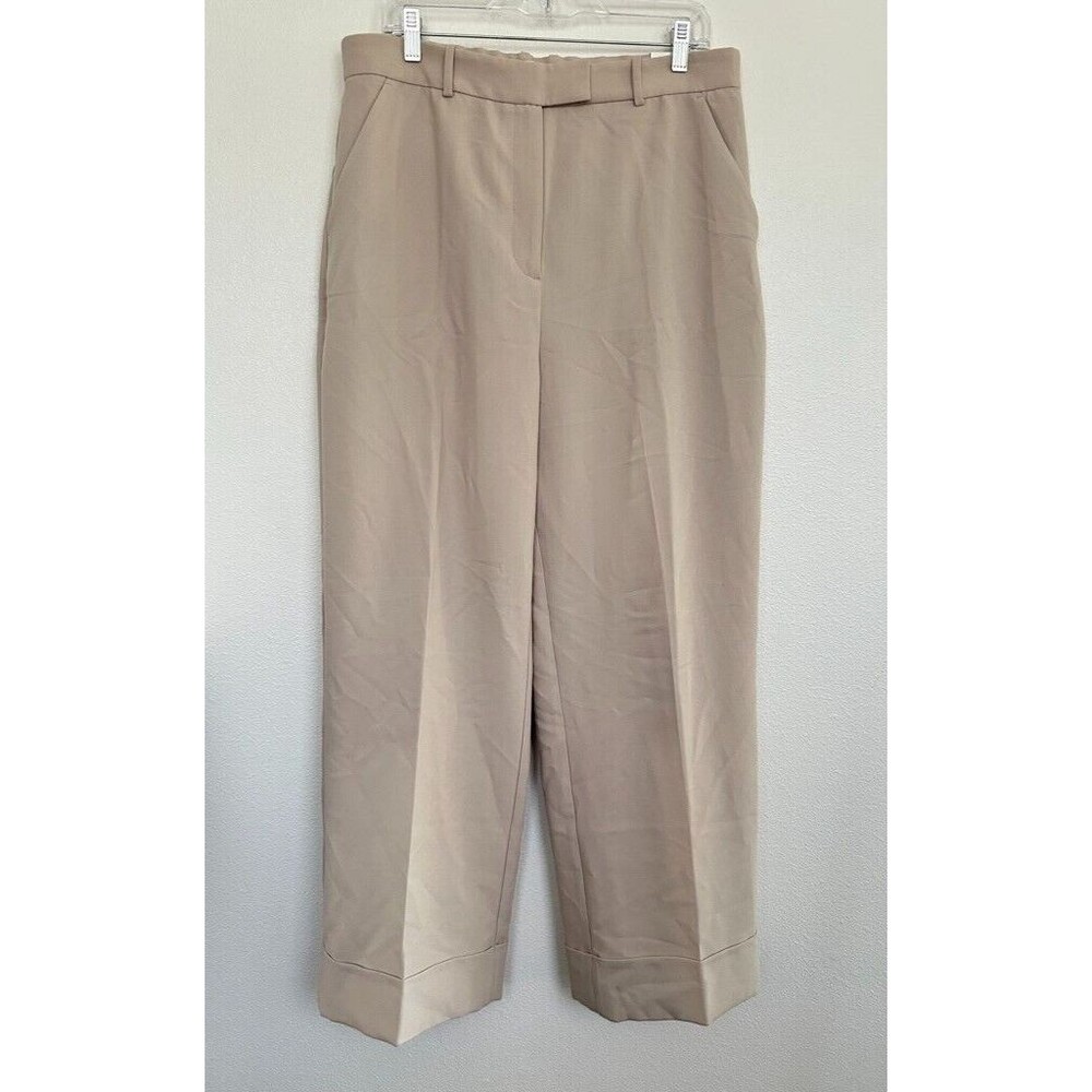 NWT Abercrombie Ultra High Rise Trousers Straight Leg Tan Women's 32x29 Waist 32